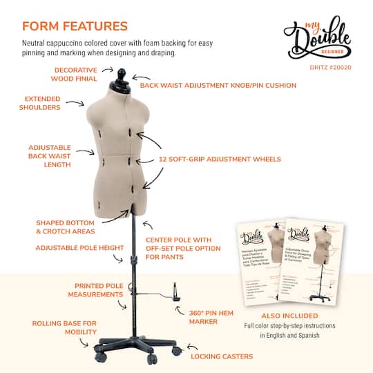 Dritz® My Double Designer Petite Dress Form with Adjustable TriPod
